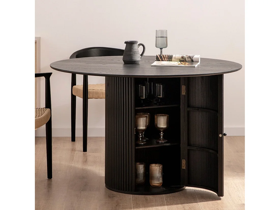 Mesa fija de Madera Negro 75 x 120- Vemi