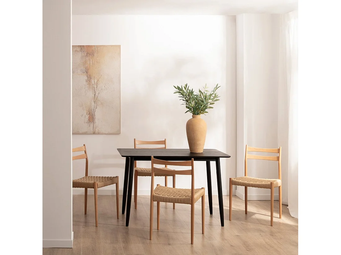 Mesa fija de Madera Negro 75 x 120- Ada