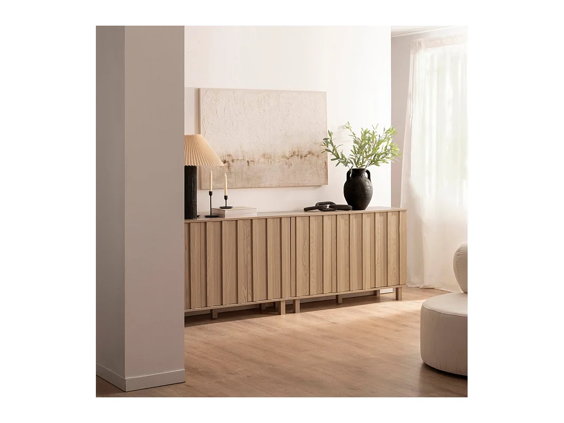 Aparador bajo de Madera Natural 80 x 120- Otto