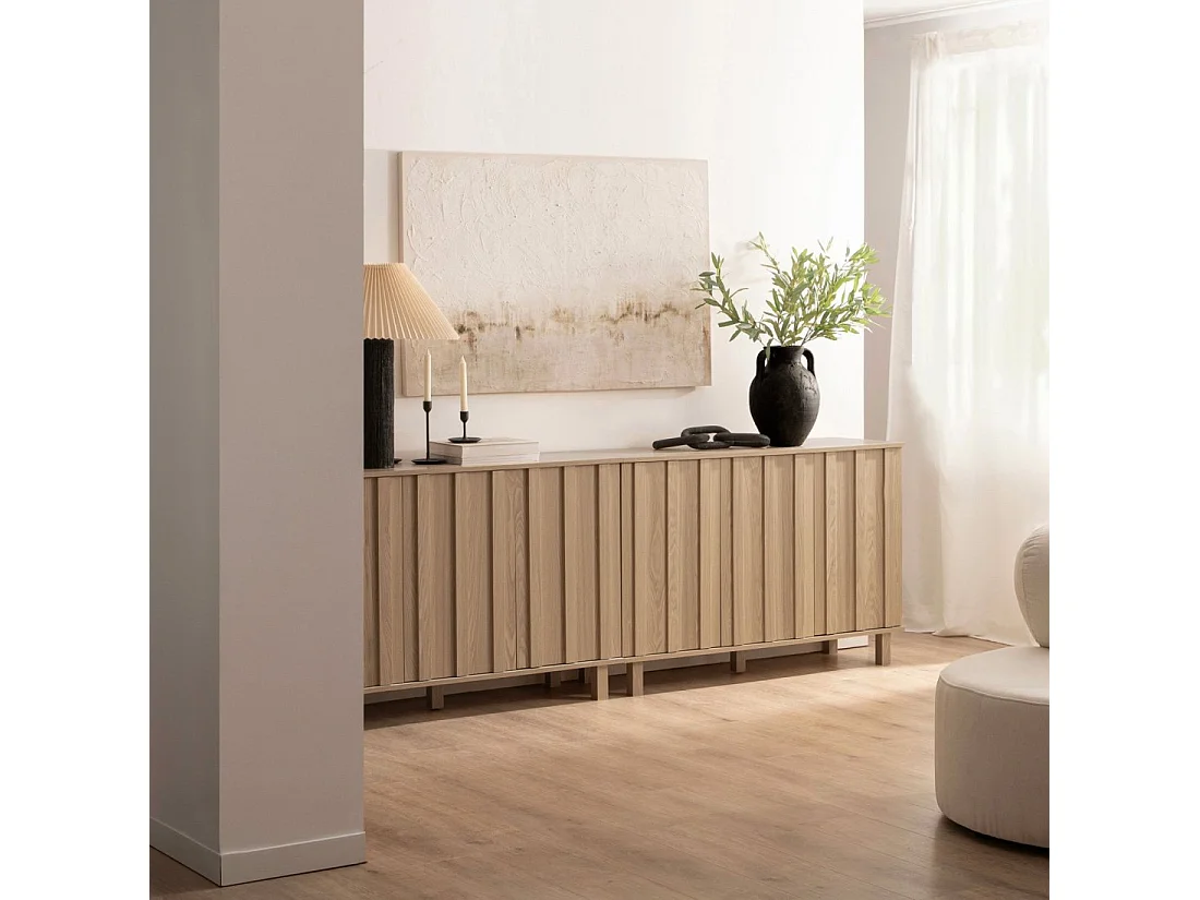 Buffet en bois naturel 120x80 cm-Otto