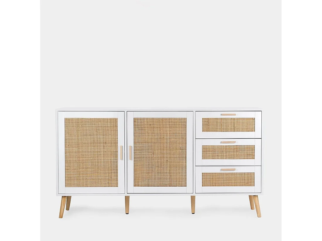 Aparador de Fibra natural Blanco 79 x 148- Tahiti