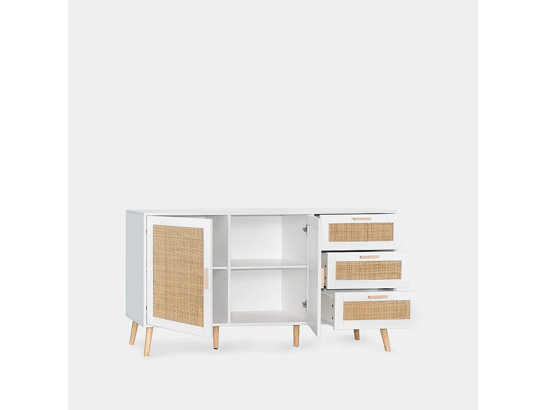 Aparador de Fibra natural Blanco 79 x 148- Tahiti