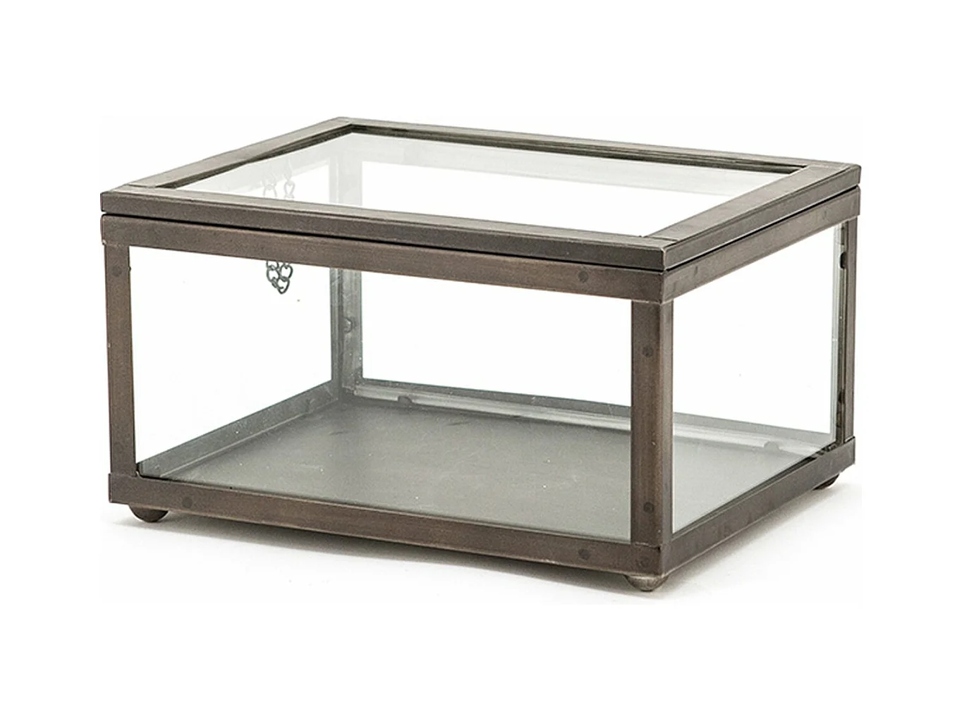 Présentoir vitrine - Métal anthracite 28x22x15,5 cm