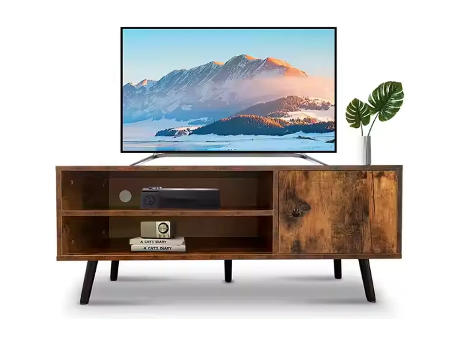 Meuble TV Atlas - Brun - 110x40x49,5 cm