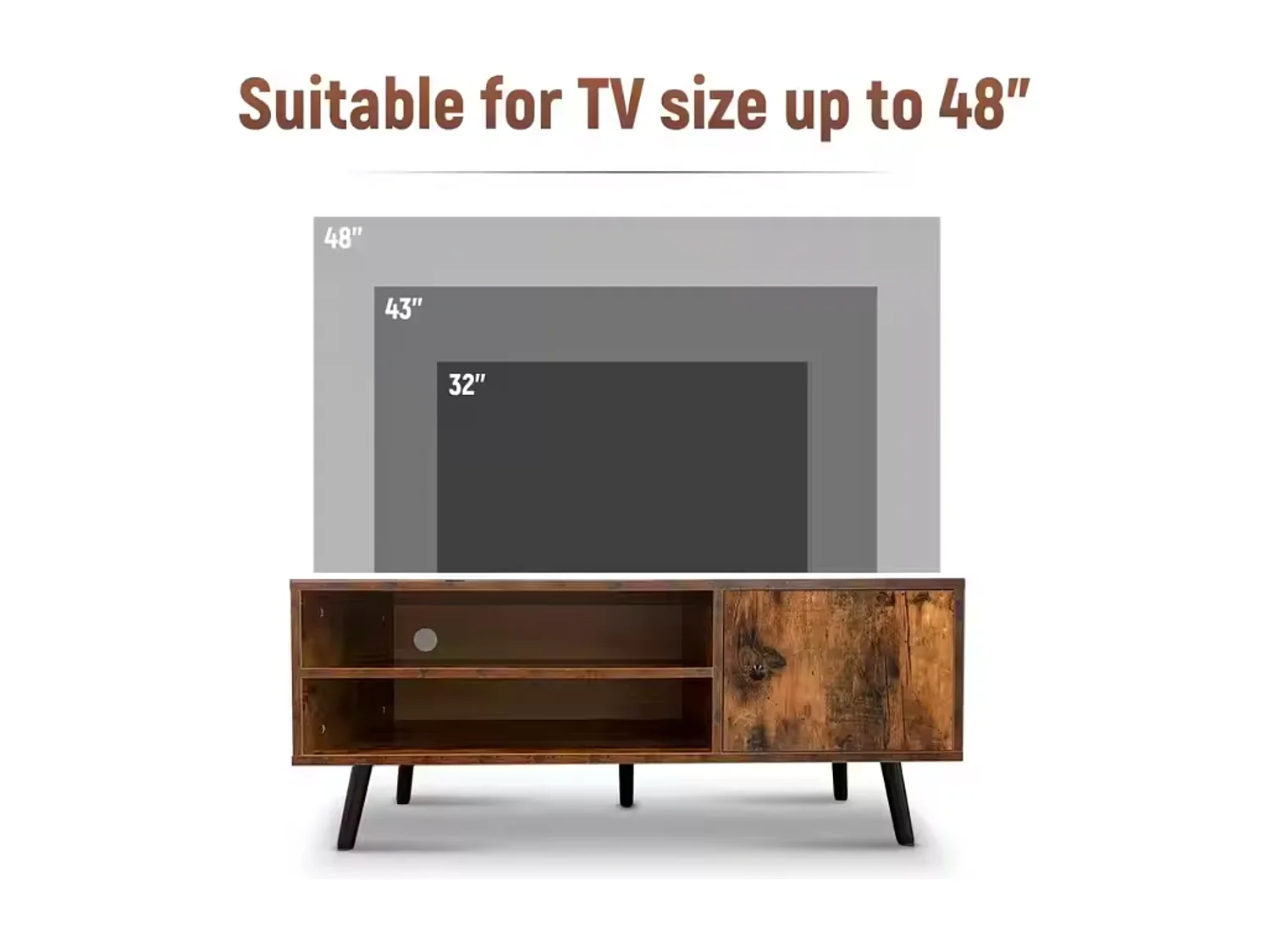 Salontafel Atlas - Bruin - 110x40x49,5 cm