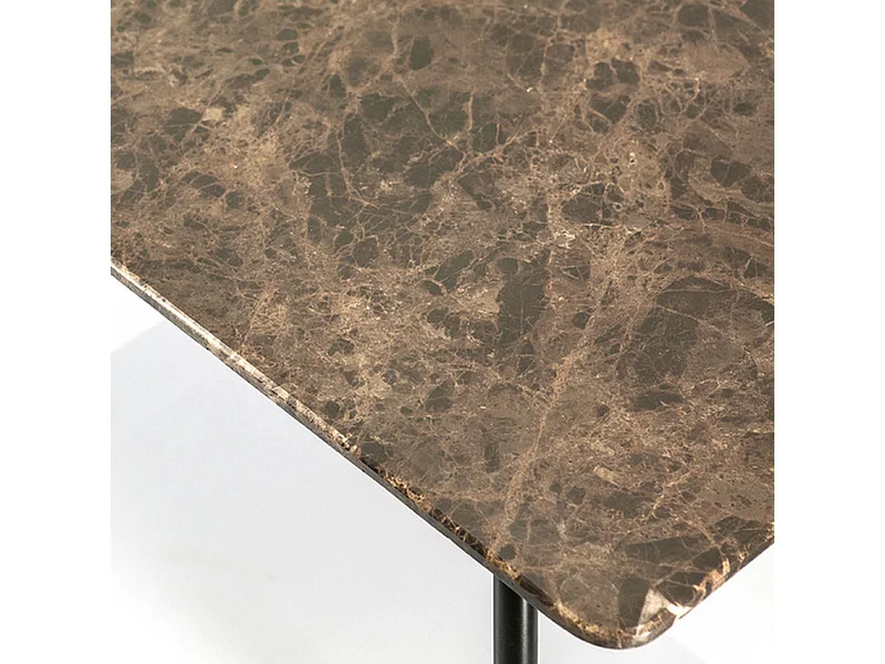 Table basse Furnilux - Noir et Marron - Design Industriel