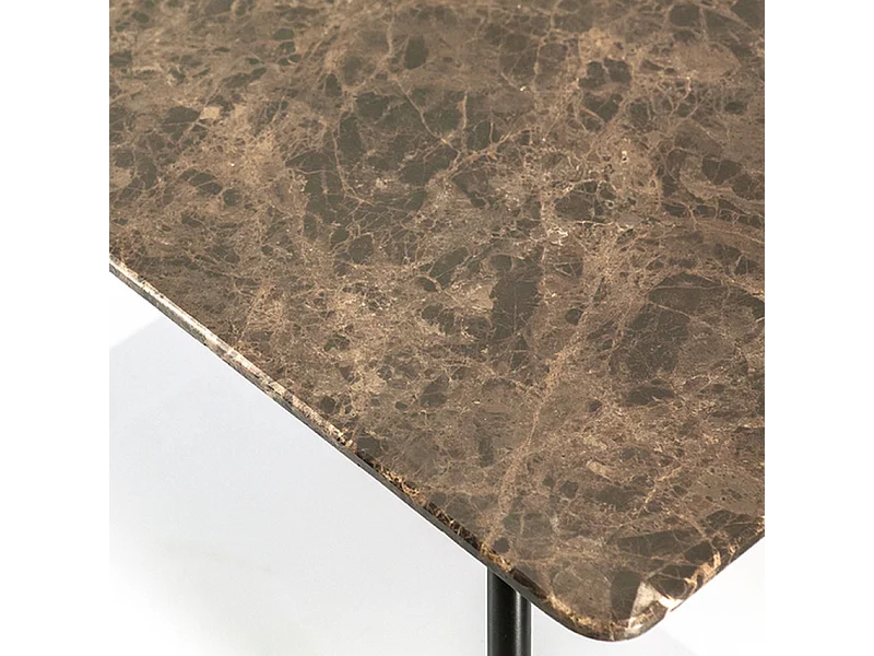 Table basse Furnilux - Noir et Marron - Design Industriel