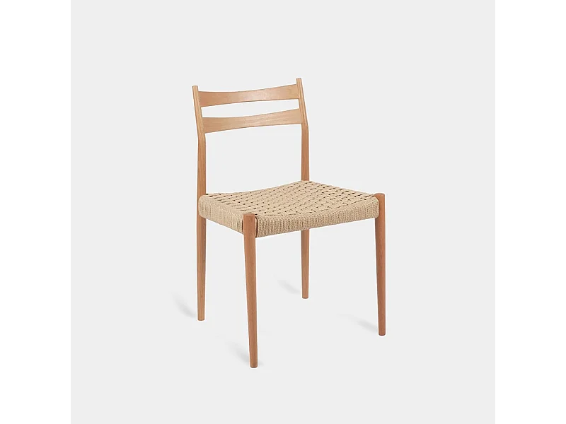 Chaise de salle à manger en bois naturel 51x81 cm-Vina