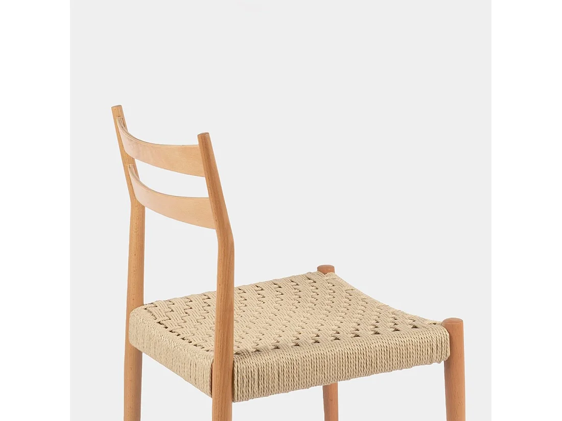 Chaise de salle à manger en bois naturel 51x81 cm-Vina