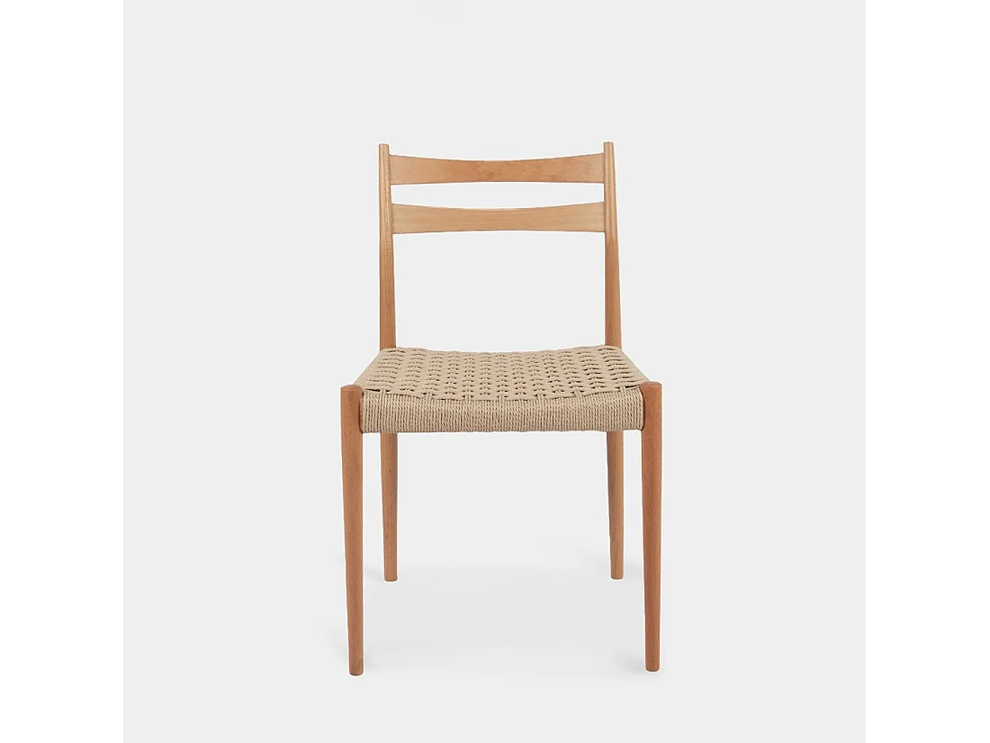 Chaise de salle à manger en bois naturel 51x81 cm-Vina