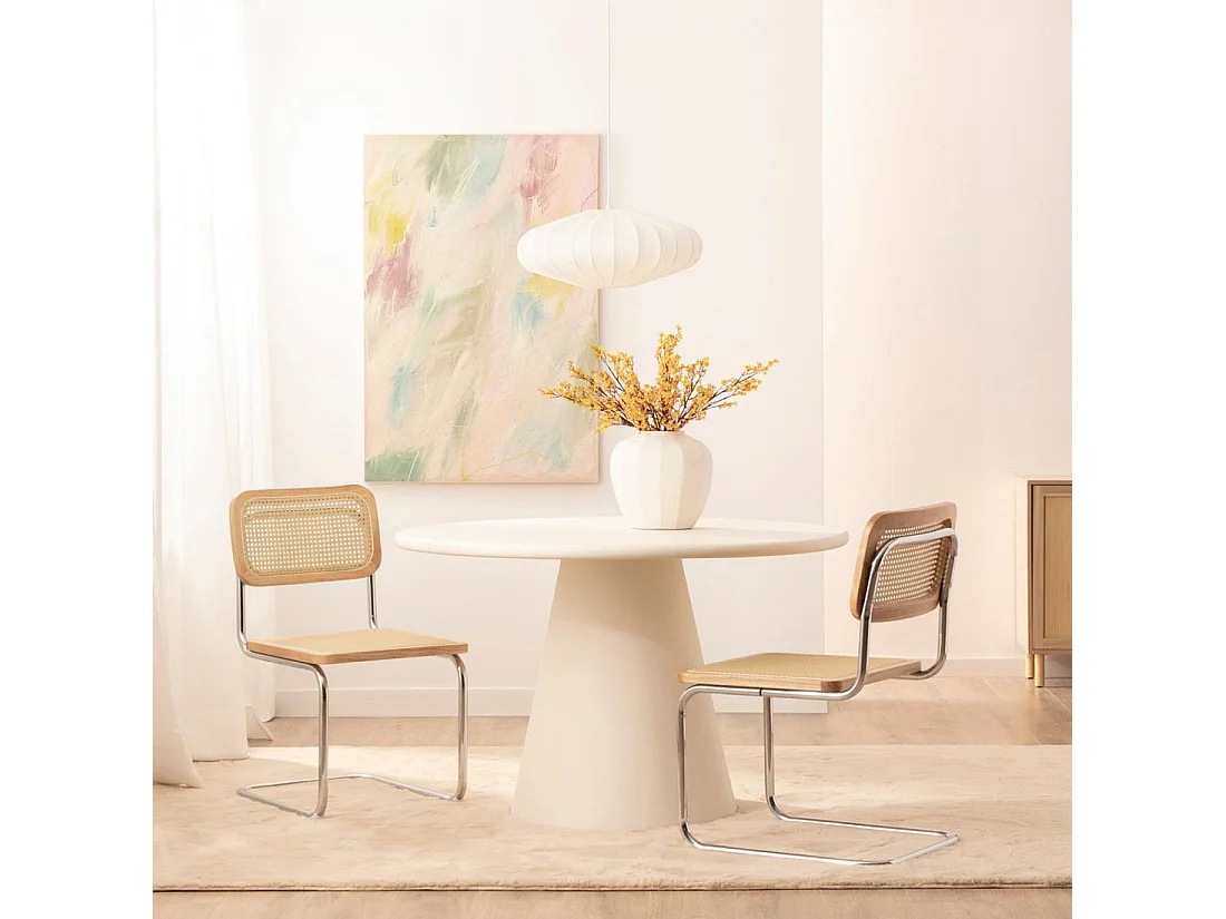 Chaise de salle à manger en bois naturel 45x84 cm-Keila