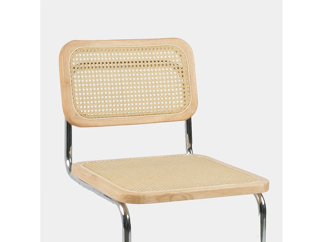 Chaise de salle à manger en bois naturel 45x84 cm-Keila