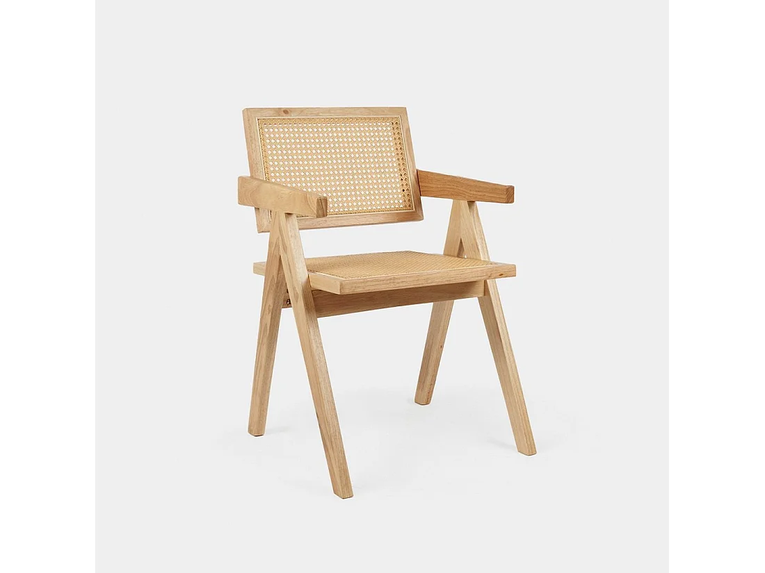 Chaise de salle à manger en bois naturel 51x80 cm-Nelha