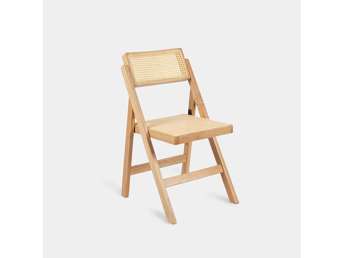 Chaise de salle à manger en bois naturel 46x82 cm-Pia