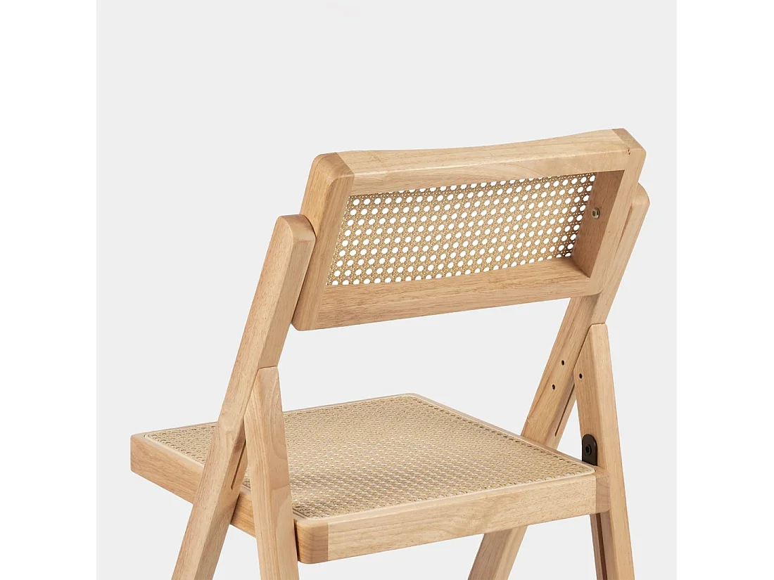 Chaise de salle à manger en bois naturel 46x82 cm-Pia