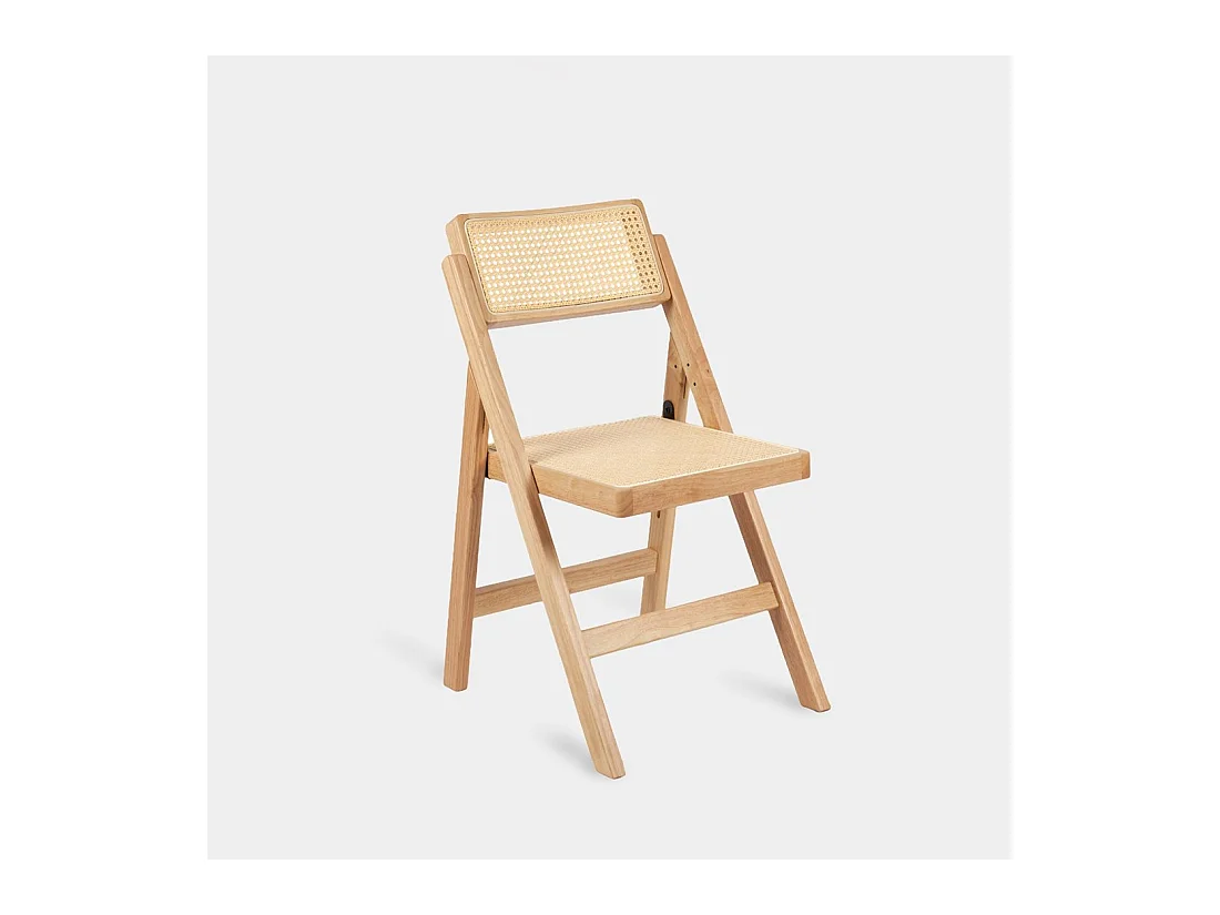 Chaise de salle à manger en bois naturel 46x82 cm-Pia