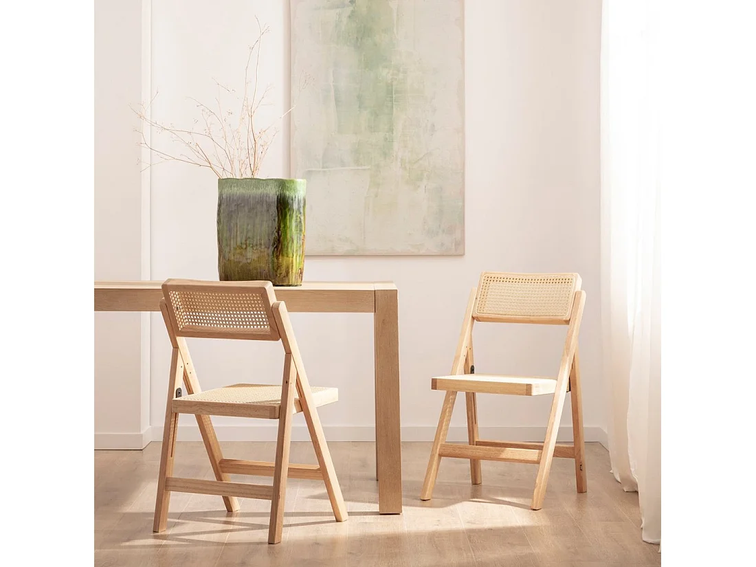 Silla de comedor de Madera Natural 82 x 46- Pia