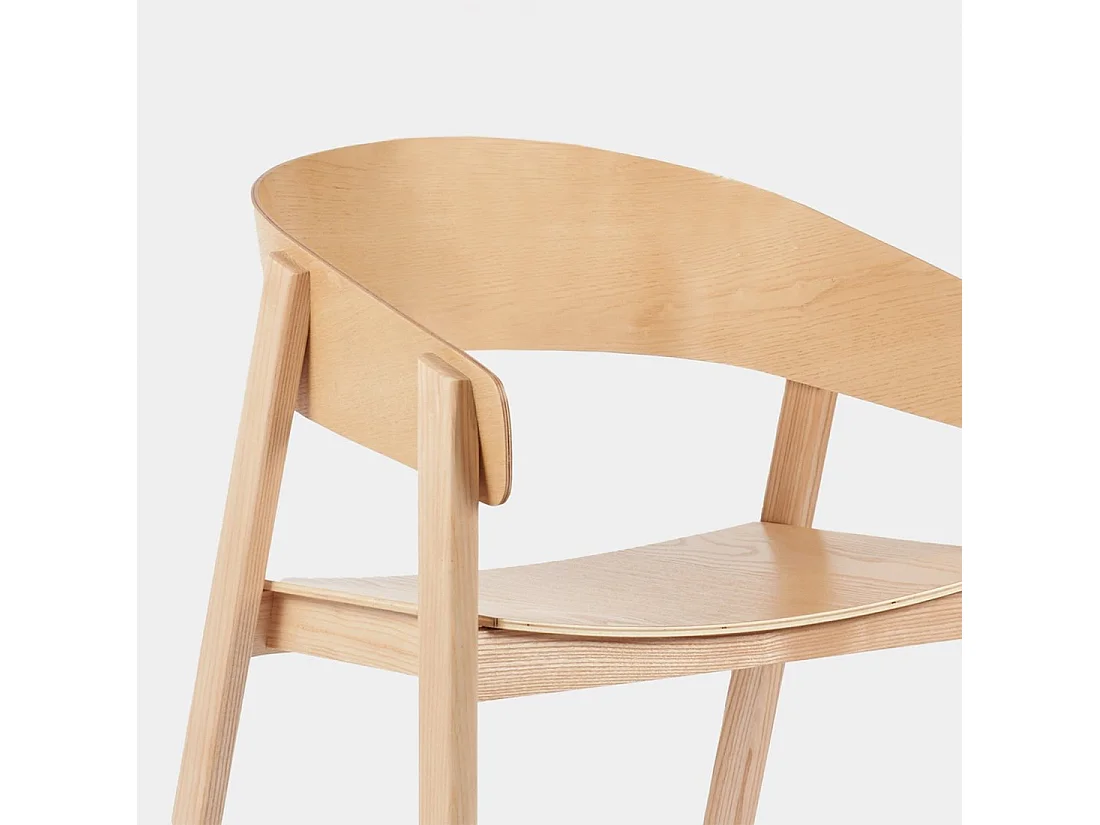 Silla de comedor de Madera Natural 75 x 57- Niha