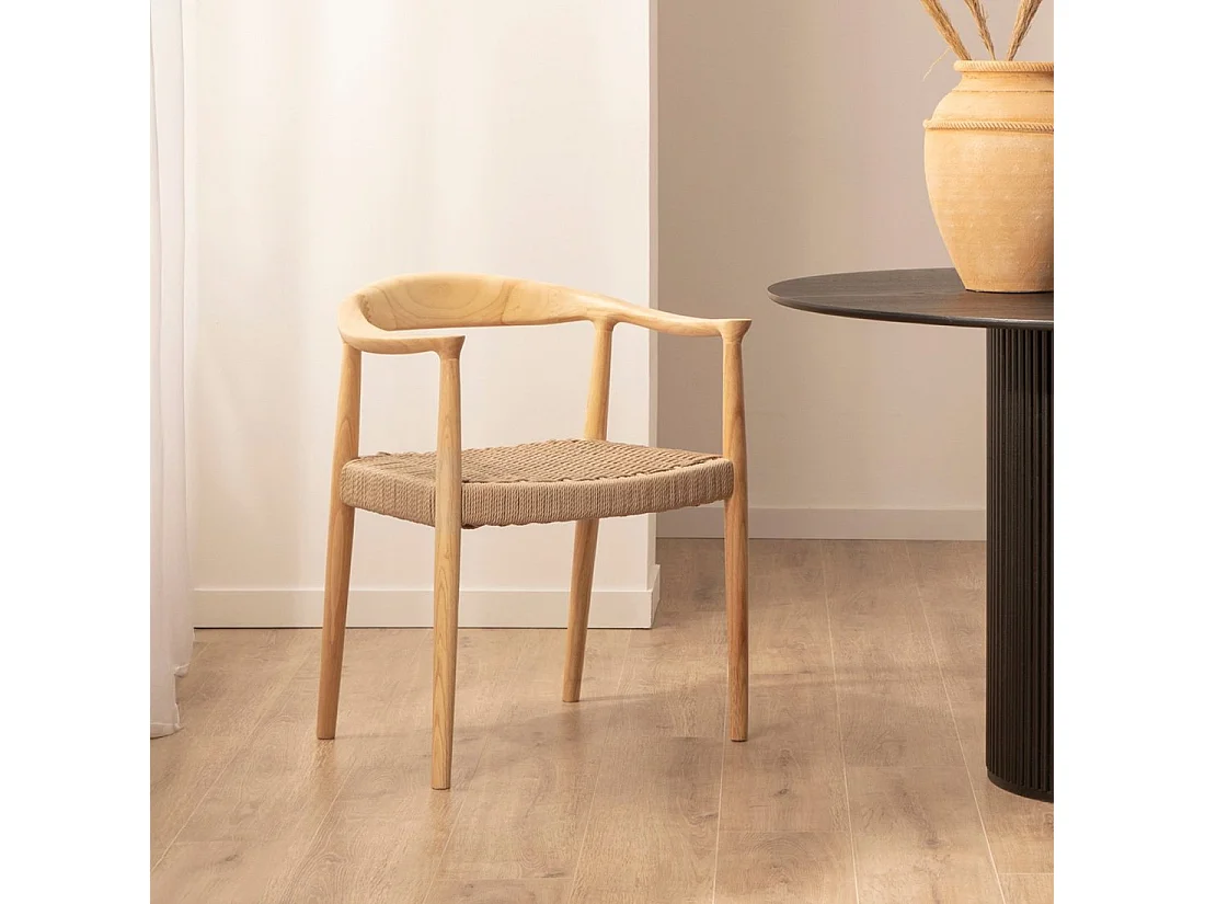 Silla de comedor de Madera Natural 74 x 65- Thesa