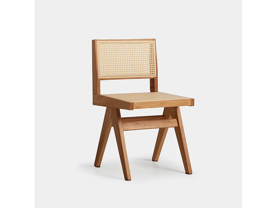 Silla de comedor de Madera Nogal-Natural 80 x 44- Nelha