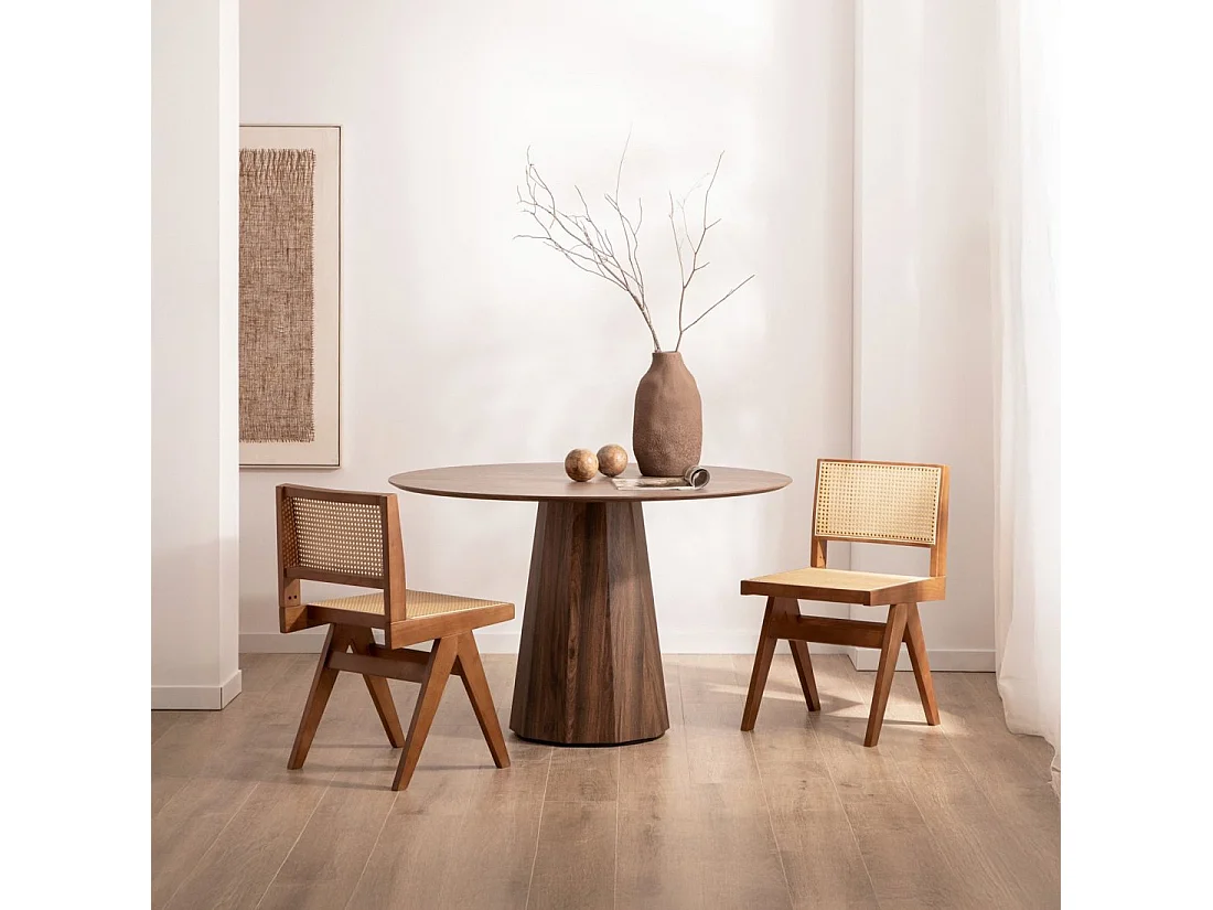 Silla de comedor de Madera Nogal-Natural 80 x 44- Nelha