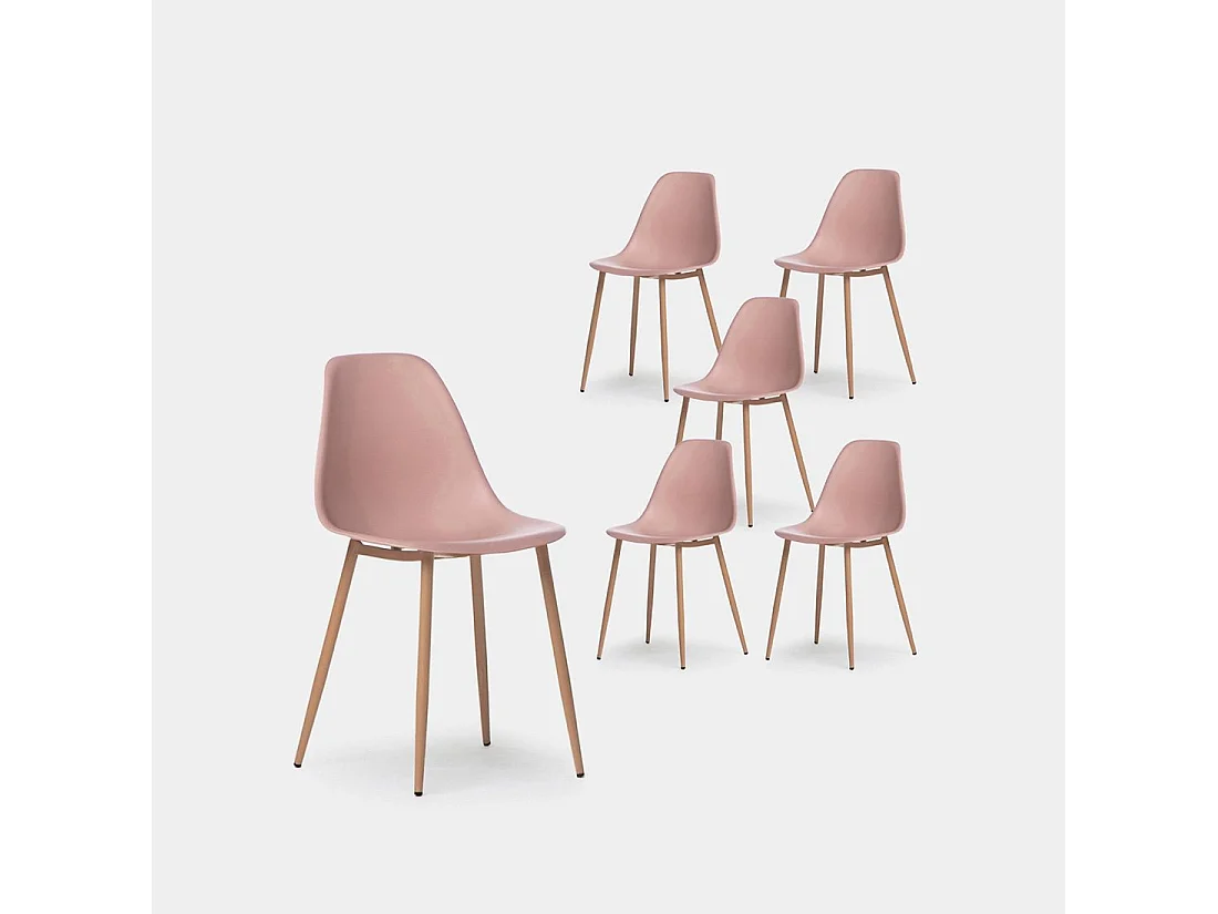 Chaise d'extérieur en plastique rose 45x80 cm-Nina