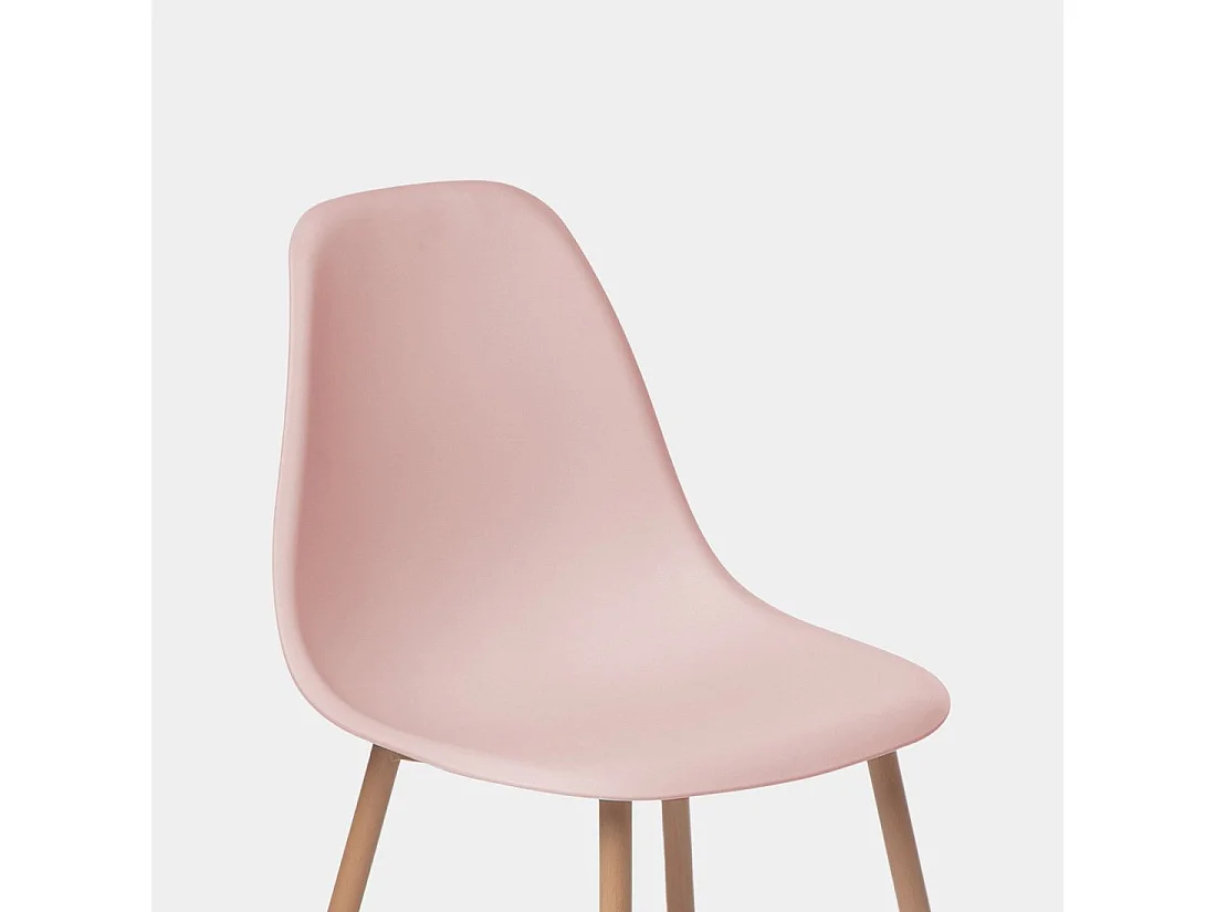 Chaise de jardin en plastique rose 45x80 cm-Nina