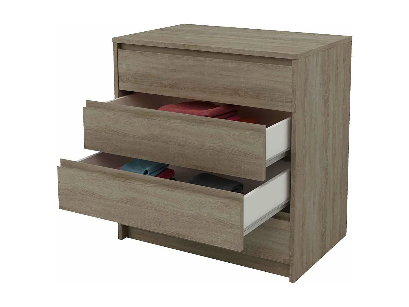 Cajonera 4 cajones Toledo acabado en roble cortez. 74cm(alto) 70cm(ancho) 45cm(fondo)