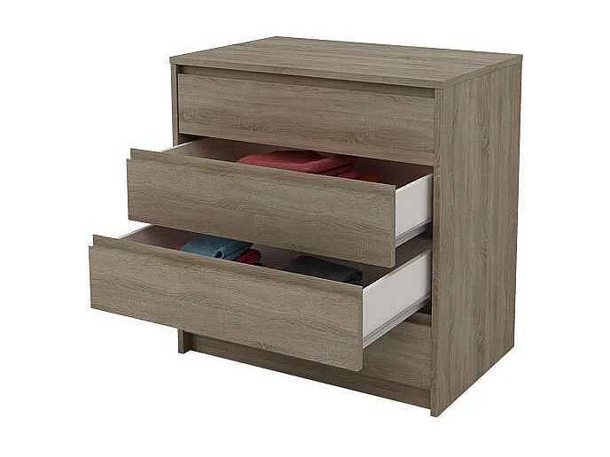 Cajonera 4 cajones Toledo acabado en roble cortez. 74cm(alto) 70cm(ancho) 45cm(fondo)