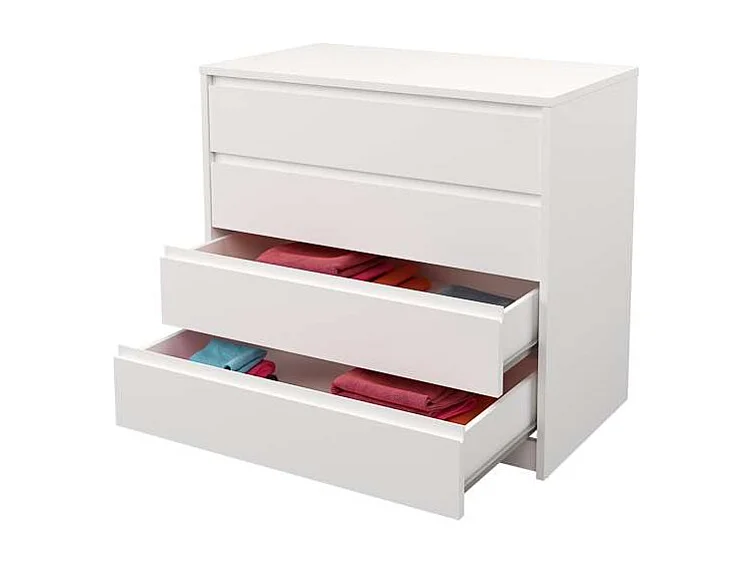 Cajonera 4 cajones Toledo acabado en blanco. 74cm(alto) 80cm(ancho) 45cm(fondo)
