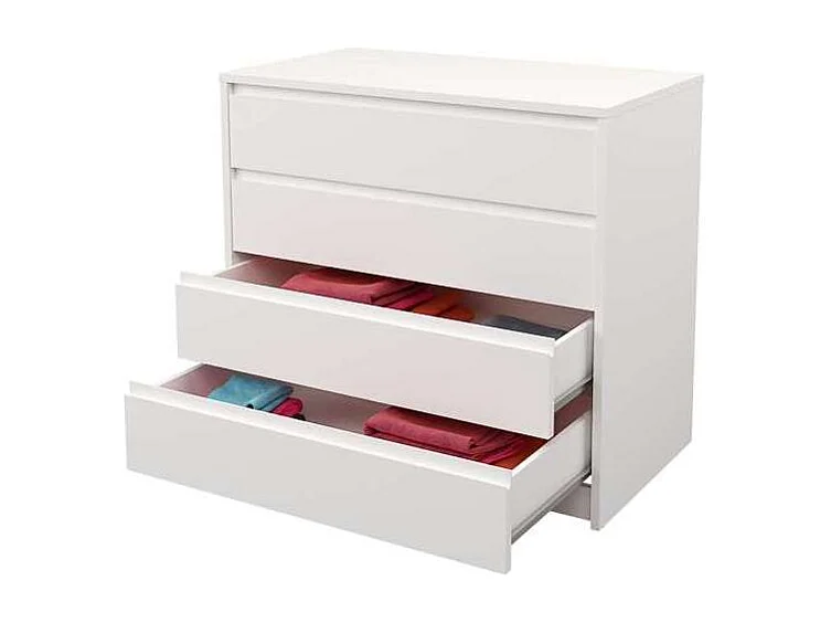 Cajonera 4 cajones Toledo acabado en blanco. 74cm(alto) 80cm(ancho) 45cm(fondo)