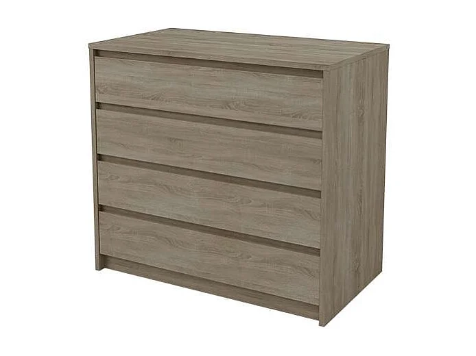 Cajonera 4 cajones Toledo acabado en roble cortez. 74cm(alto) 80cm(ancho) 45cm(fondo)