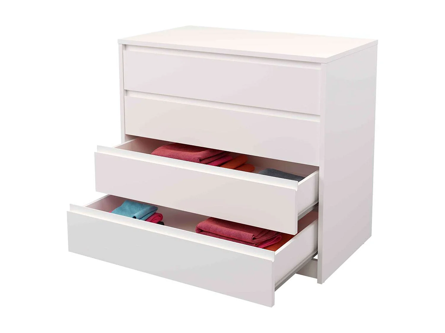 Cajonera 4 cajones Toledo acabado en blanco. 74cm(alto) 60cm(ancho) 45cm(fondo)