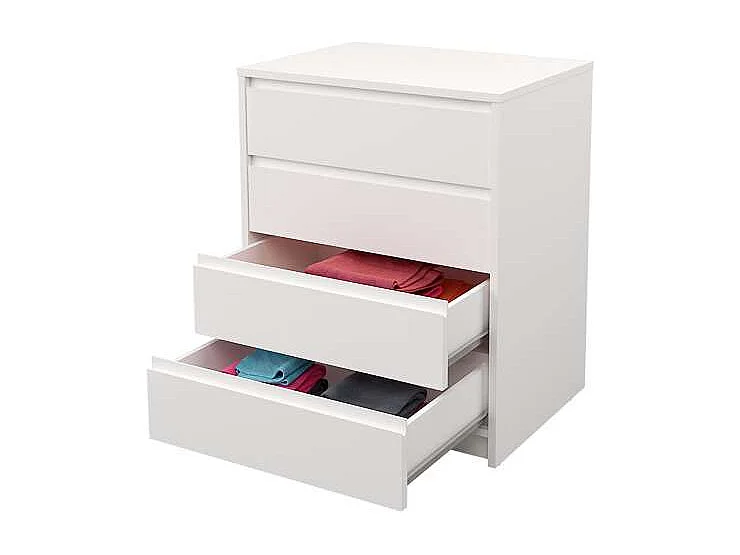 Cajonera 4 cajones Toledo acabado en blanco. 74cm(alto) 60cm(ancho) 45cm(fondo)