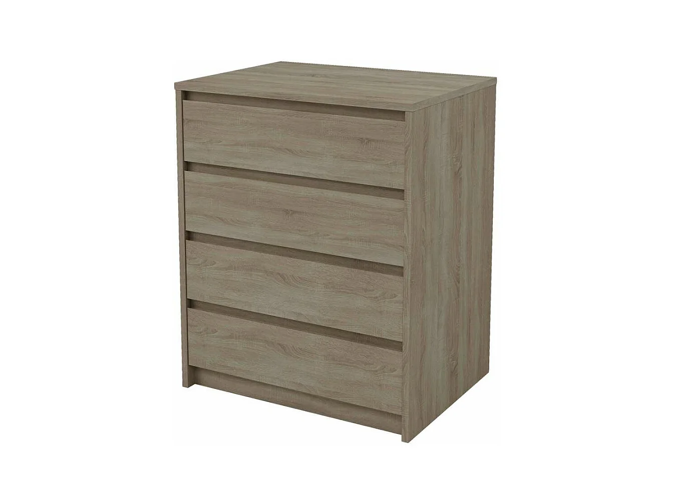 Cajonera 4 cajones Toledo acabado en roble cortez. 74cm(alto) 60cm(ancho) 45cm(fondo)