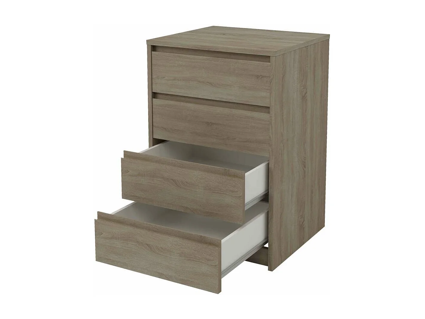 Cajonera 4 cajones Toledo acabado en roble cortez. 74cm(alto) 60cm(ancho) 45cm(fondo)