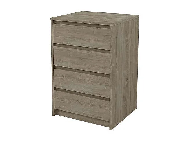 Cajonera 4 cajones Toledo acabado en roble cortez. 74cm(alto) 50cm(ancho) 45cm(fondo)