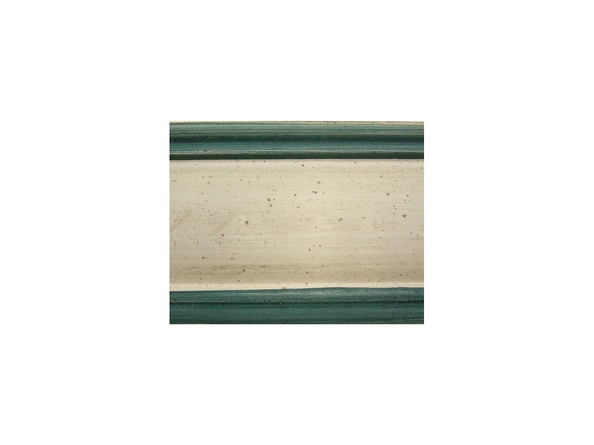 MOBILI 2G - COMO 4 CASSETTI BIANCO FILO BLU IN LEGNO 110x51x90 (1322)