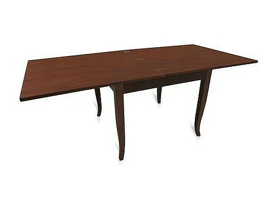 MOBILI 2G - Set tavolo 80X80 legno allungabile quadrato con 4 sedie legno seduta legno