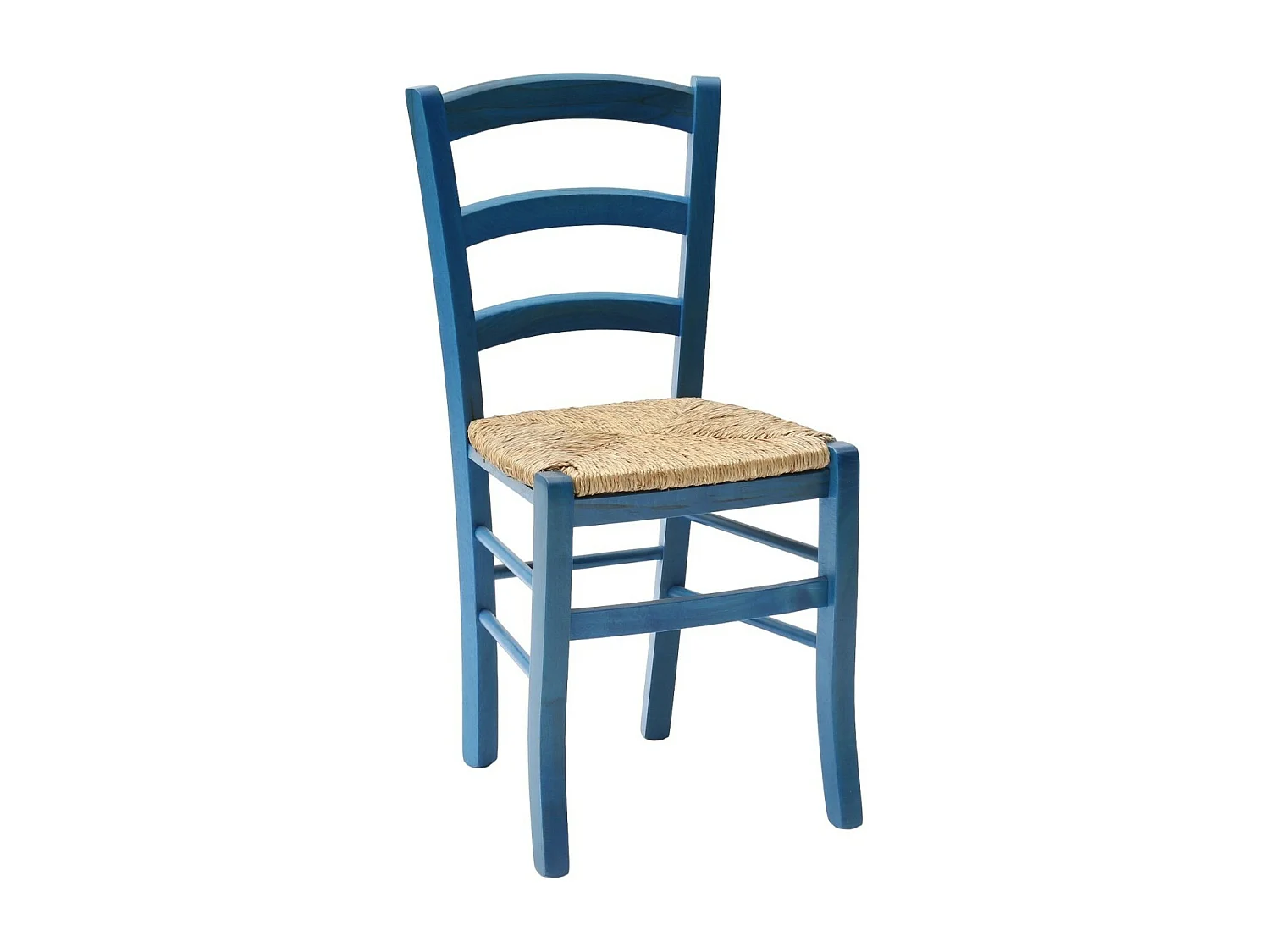 MOBILI 2G - Set tavolo legno 80x80 + 4 sedie legno Shabby Azzurro