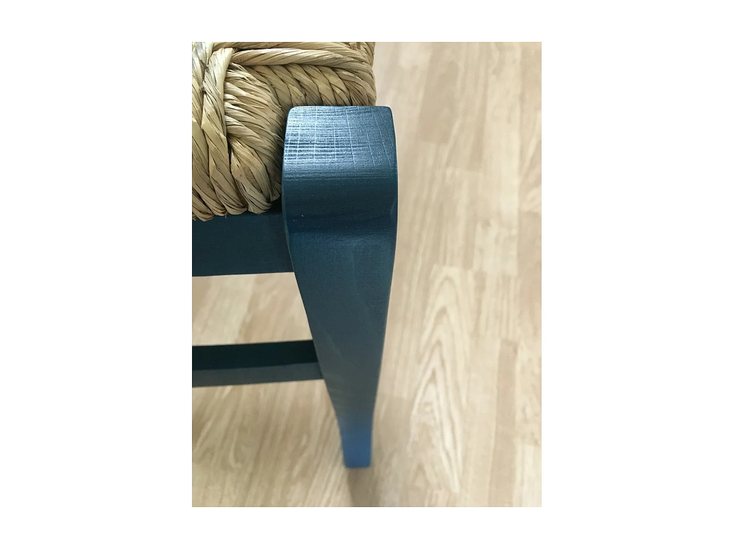 MOBILI 2G - Set tavolo legno 80x80 + 4 sedie legno Shabby Azzurro