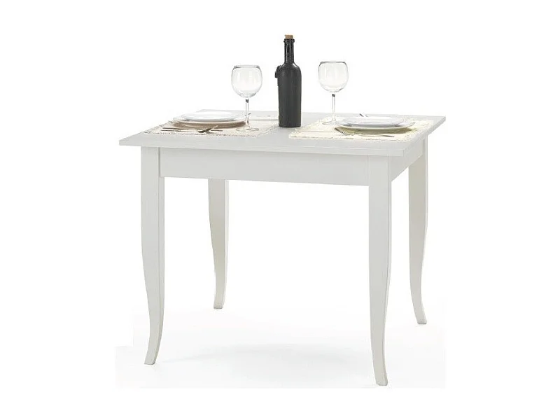 TAVOLO FISSO LACCATO BIANCO OPACO (80X80) (1238)