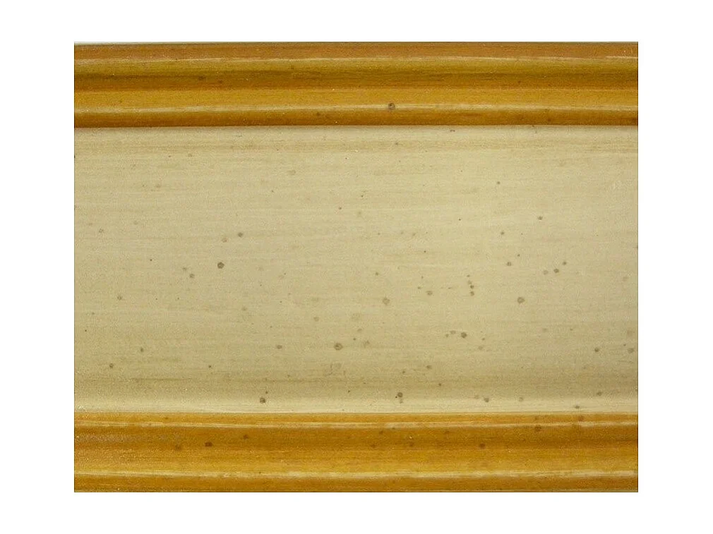 MOBILI 2G - Cassapanca in legno 2 cassetti avorio con profilo ocra L.120 x P.46 H.51 (1347)