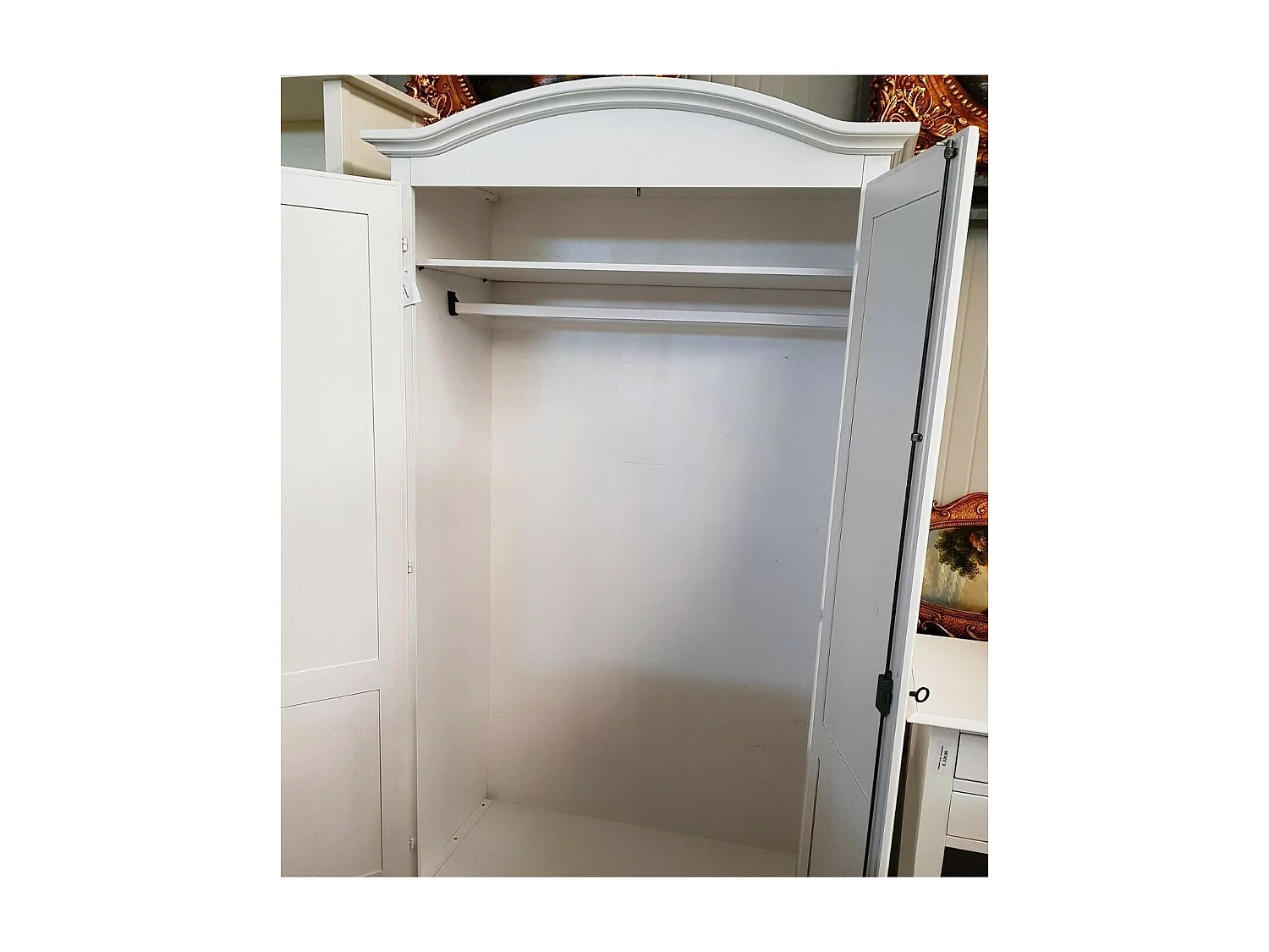 MOBILI 2G - Armadio classico 2 Ante In Legno Bianco 107X55X197 (1275)