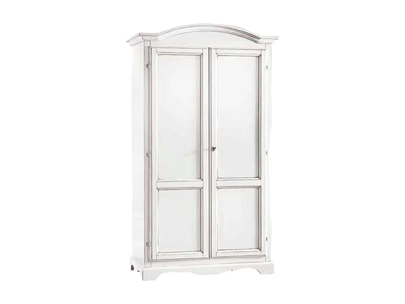 MOBILI 2G - Armadio classico 2 Ante In Legno Bianco 107X55X197 (1275)