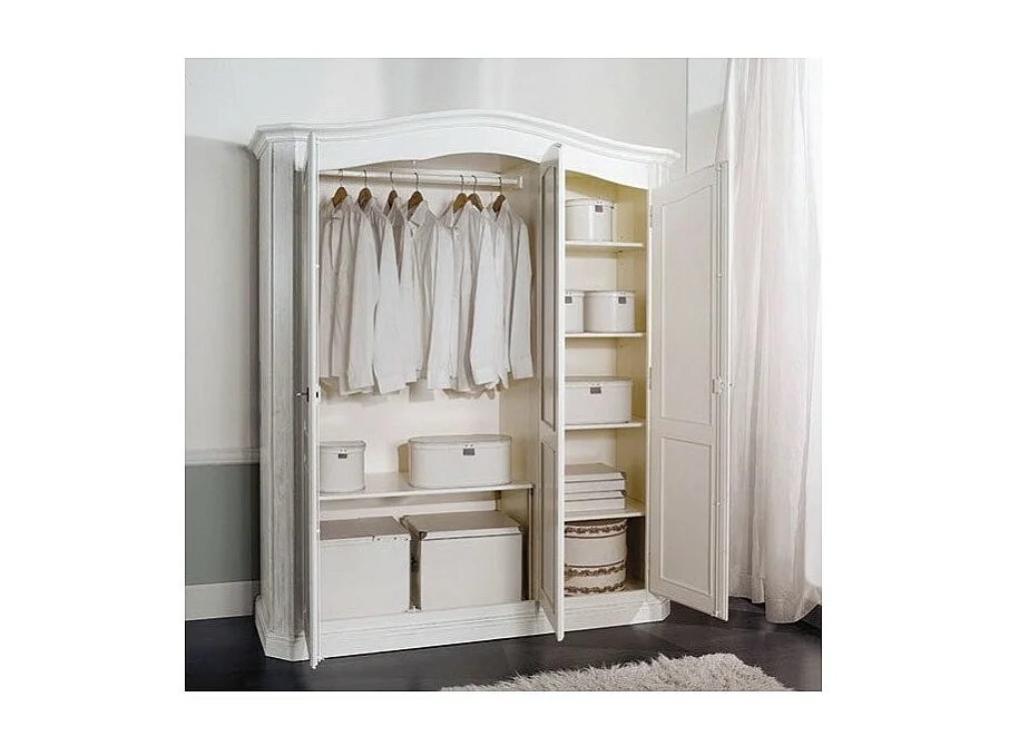 MOBILI 2G - ARMADIO 3 PORTE SHABBY IN LEGNO SPAZZOLATO 181X63X217 (2205)