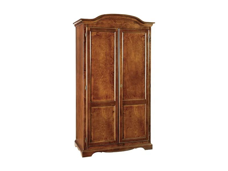 MOBILI 2G - Armadio arte povera 2 ante in legno tinta noce 107X55X197 (275)