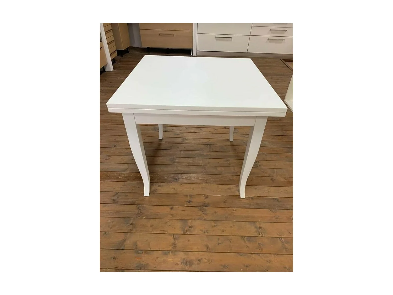 MOBILI 2G - TAVOLO A LIBRO CLASSICO 100X100 BIANCO OPACO (748)