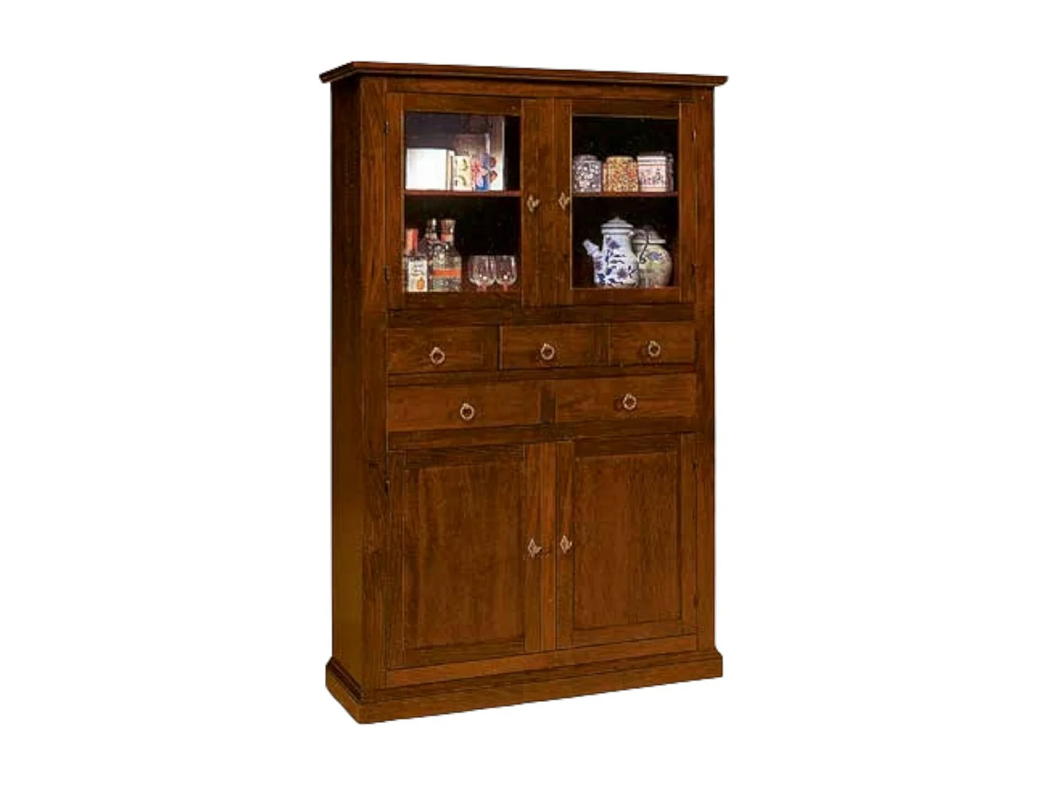 MOBILI 2G - MOBILE DISPENSA IN LEGNO ARTE POVERA 120X41X187H (366)