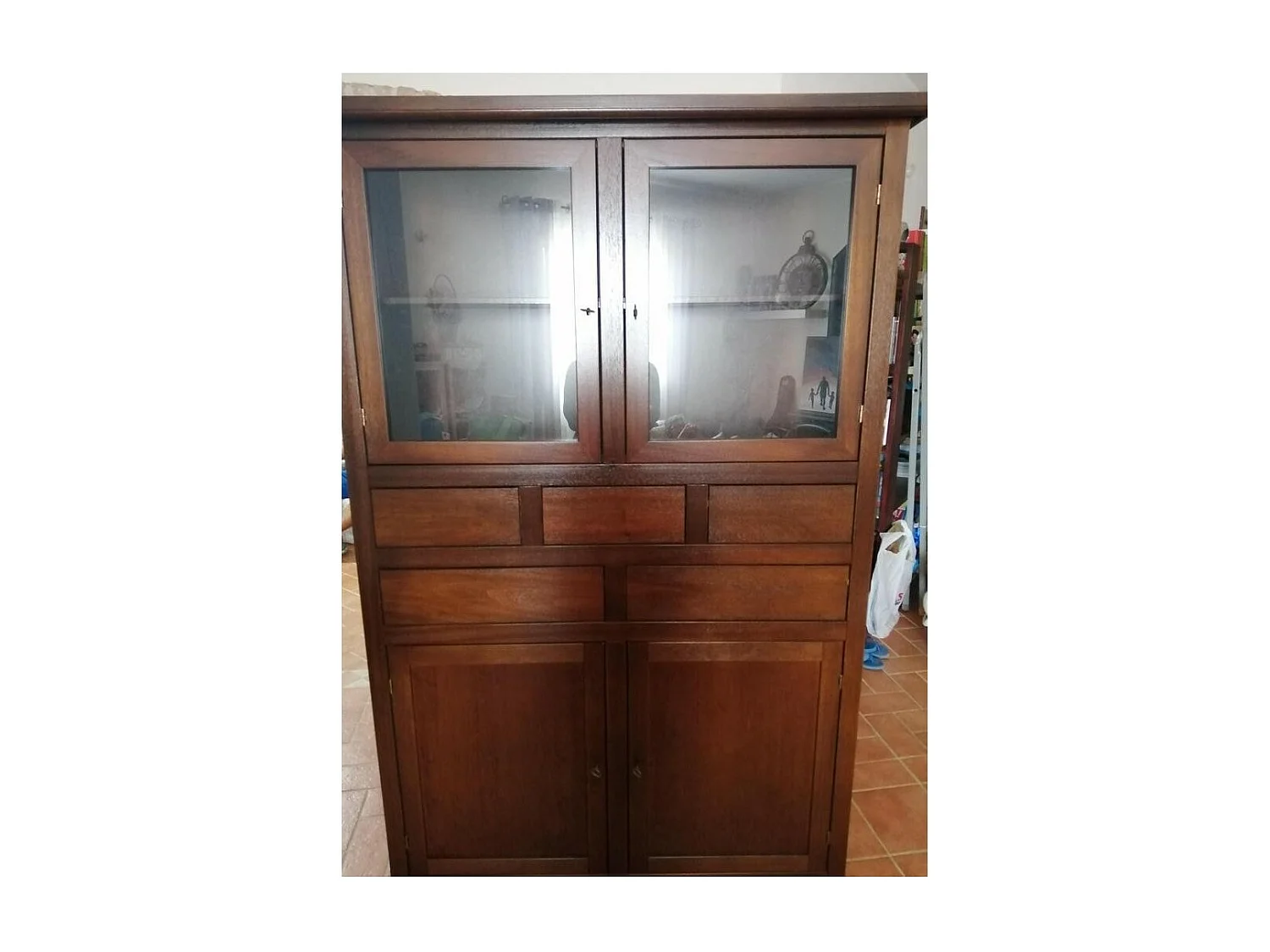 MOBILI 2G - MOBILE DISPENSA IN LEGNO ARTE POVERA 120X41X187H (366)